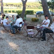 Wein-Musketiere beim Pic-Nic bei Tenuta Argentiera