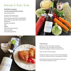 Rezepte mit Weinempfehlungen - heute: Lasagne mit Kohlrabi und Vinho Verde aus Portugal von Ihrem Wein-Musketier