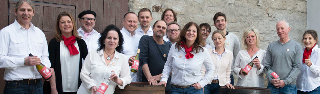 Das Wein-Musketier Team zur Jahresbespechung bei David Klenert - In der Gruppe macht alles viel mehr Spaß!
